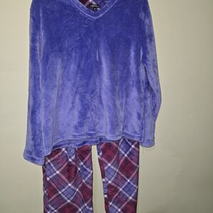 Hannah Lavender Top and Plaid Pajama Set